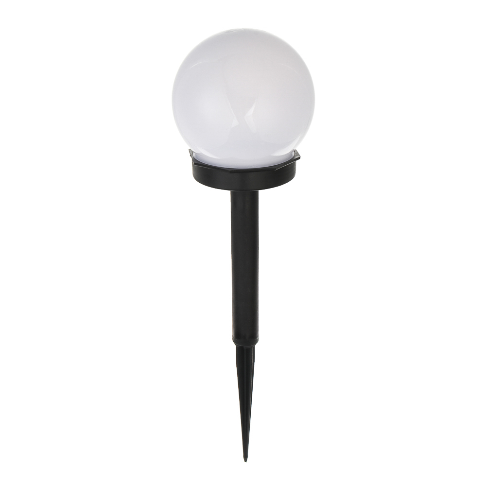 INBLOOM Фонарь садовый на солн. батарее, Шар, 10х10х34см, 1LED, белый, 1x1.2V 40mAh NI-MH, пластик - #2