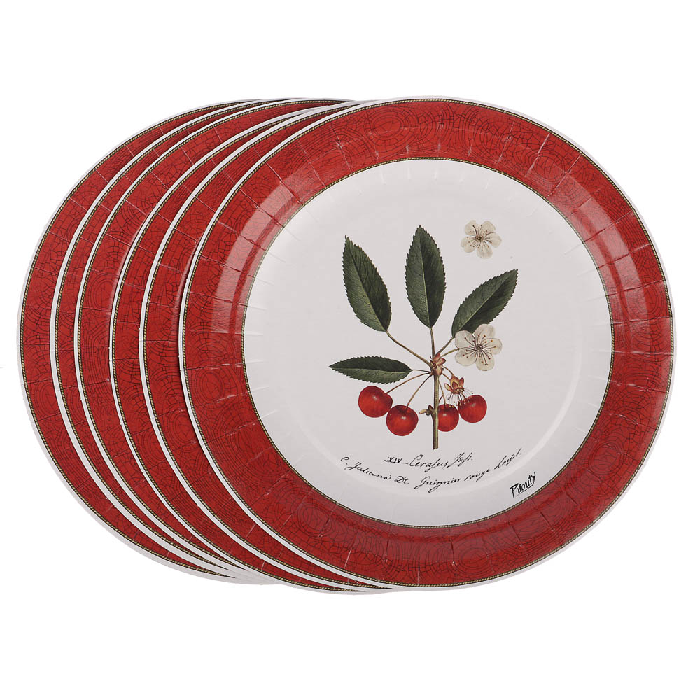 Набор бумажных одноразовых тарелок Прованс 6 шт, 18 см в ассортименте - #2