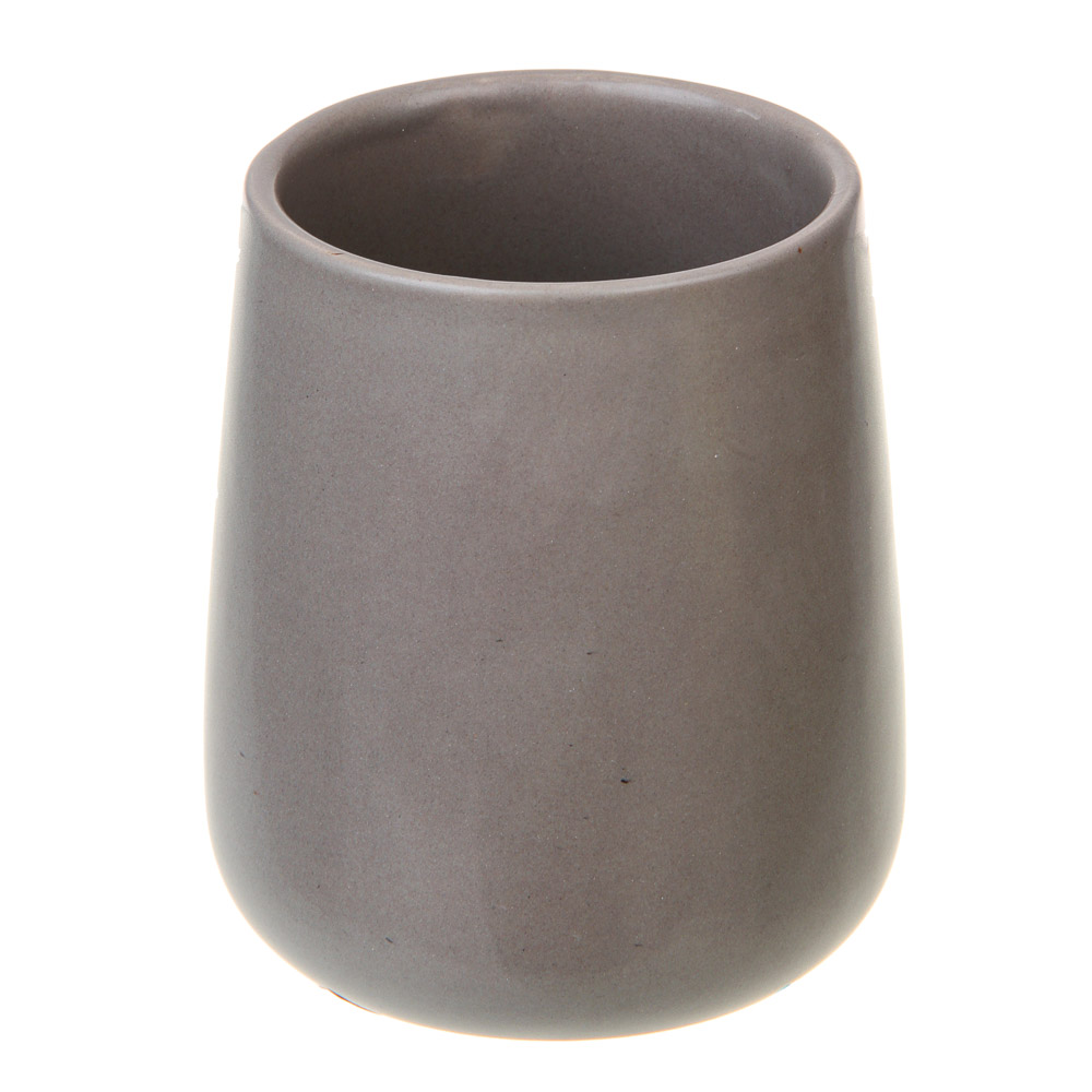 VETTA Стакан для ванной комнаты, 400 мл, 10,4x9x9 см, керамика, "Космос", мокко - #1