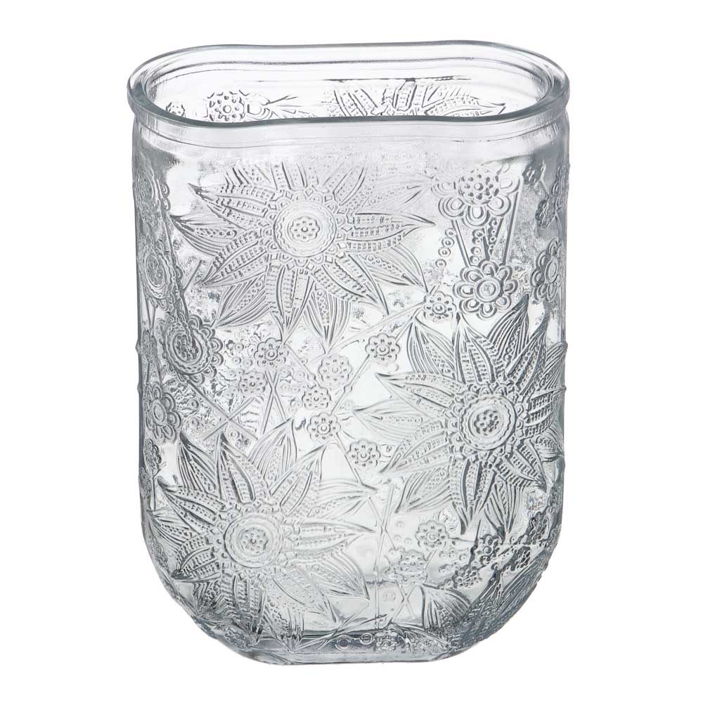 Ваза стеклянная, 13х6х18 см, 2 дизайна - #2