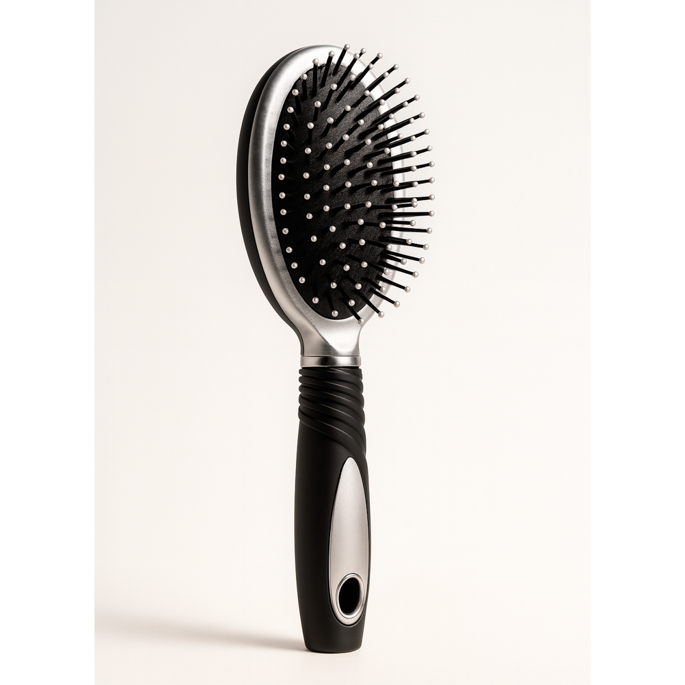 Расческа массажная тм ЮНИLOOK Классика, пластик, 23,8х6см, черно-серая - #5