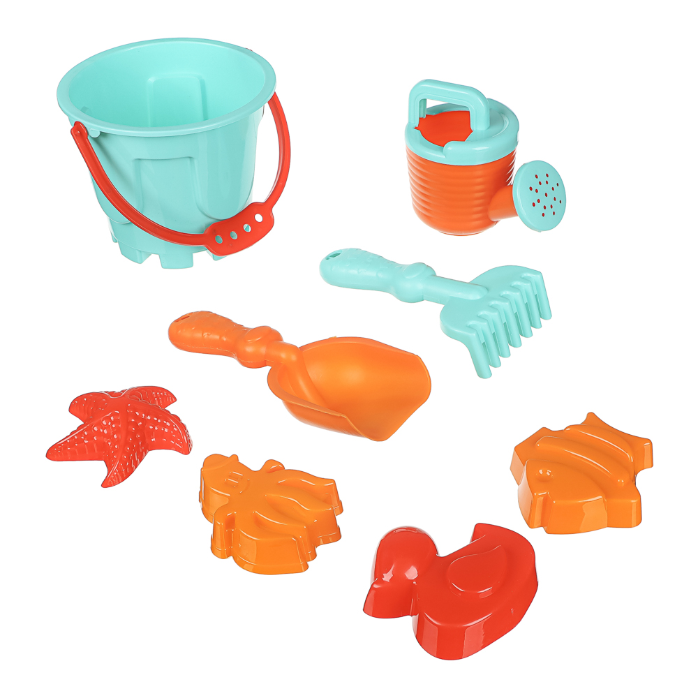 Набор для игры в песке "Башня", ИГРОЛЕНД, 8 предметов, пластик, для детей 3+ - #3