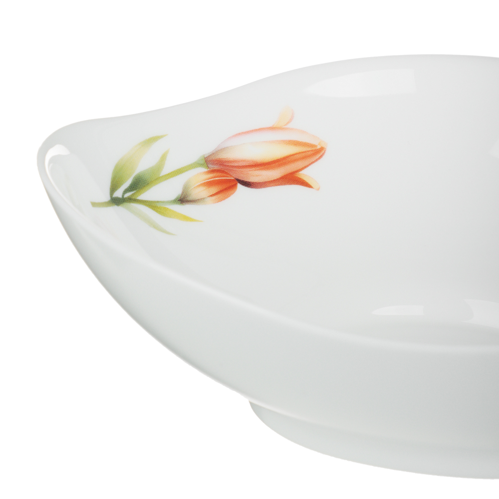 MILLIMI Лилия Салатник, опаловое стекло, 680мл, 17х6.5см, треугольная форма - #2