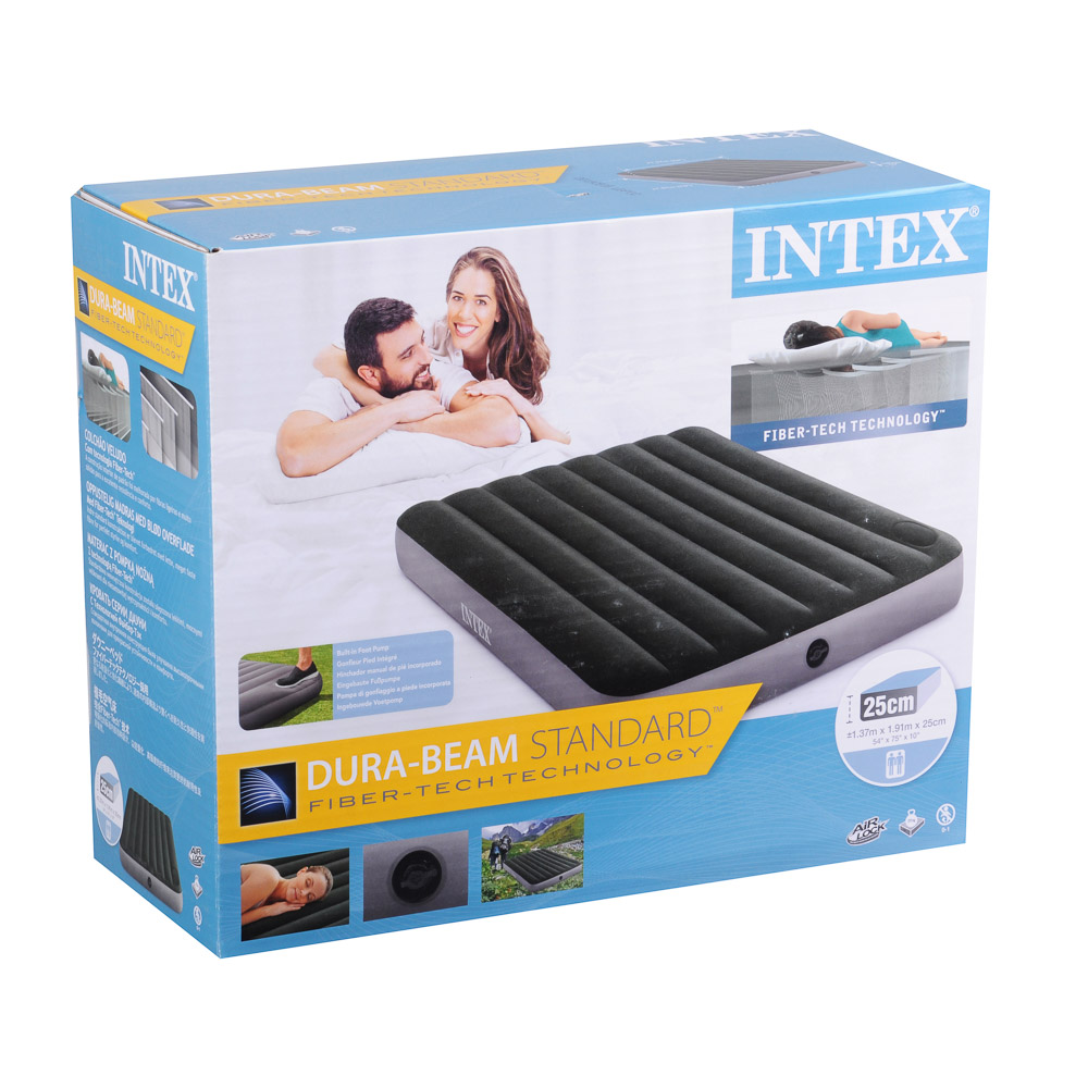 Кровать надувная Intex "Downy Bed", встроенный ножной насос - #4