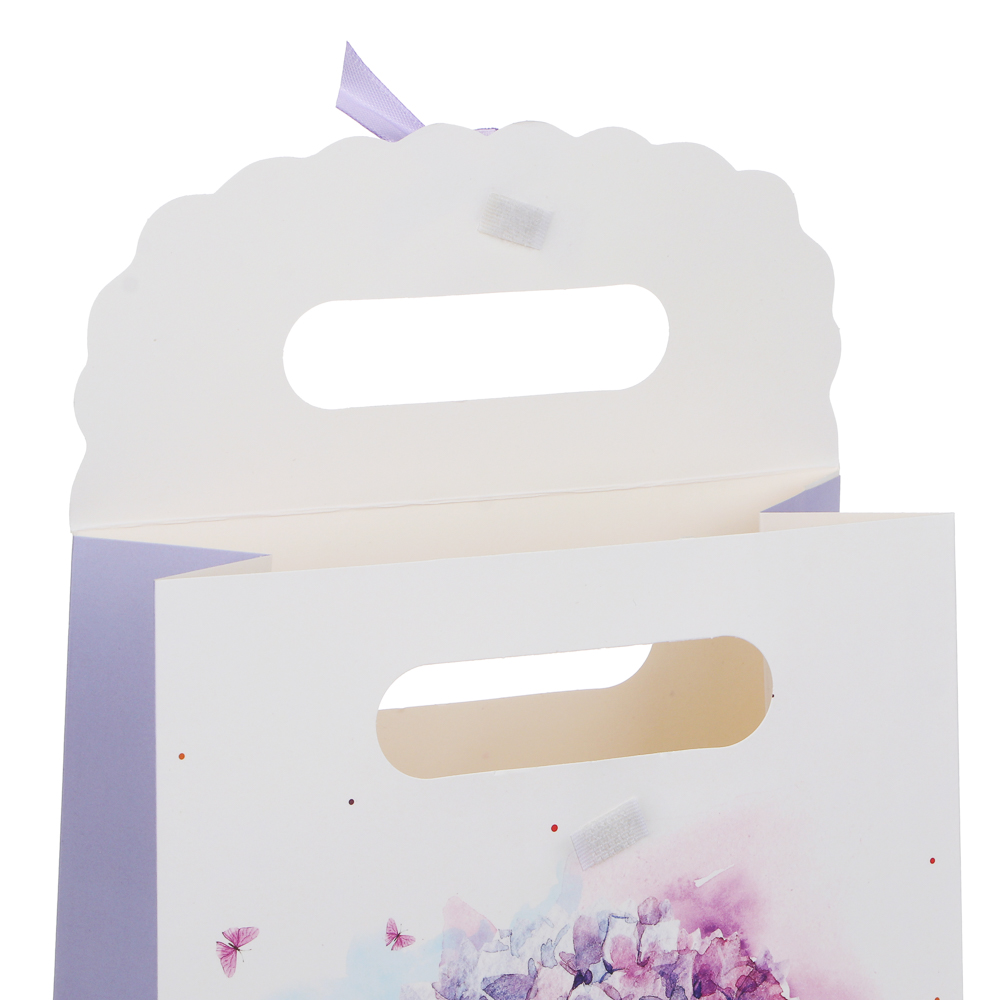 LADECOR Пакет-конверт, подарочный, с бантом, бумажный, 19x9x27 см, 4 дизайна, цветы - #4