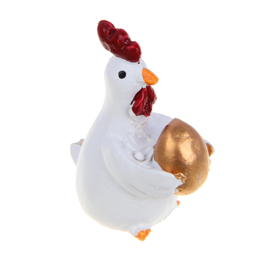 LADECOR Фигурка в виде курочки с яйцом, полистоун, 4 см., 2 дизайна - #2