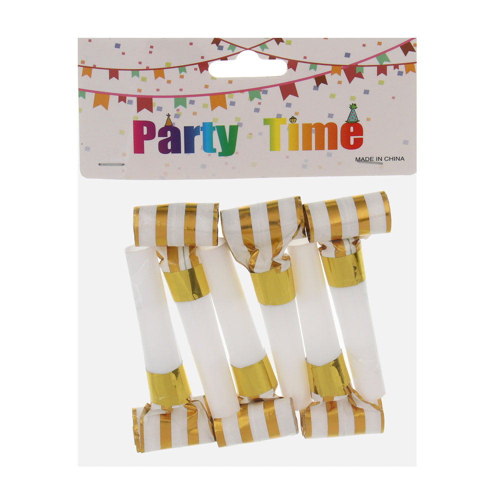 Набор гудков праздничных тм Fntastic 6 шт, фольга, пластик, 2 цвета - #7