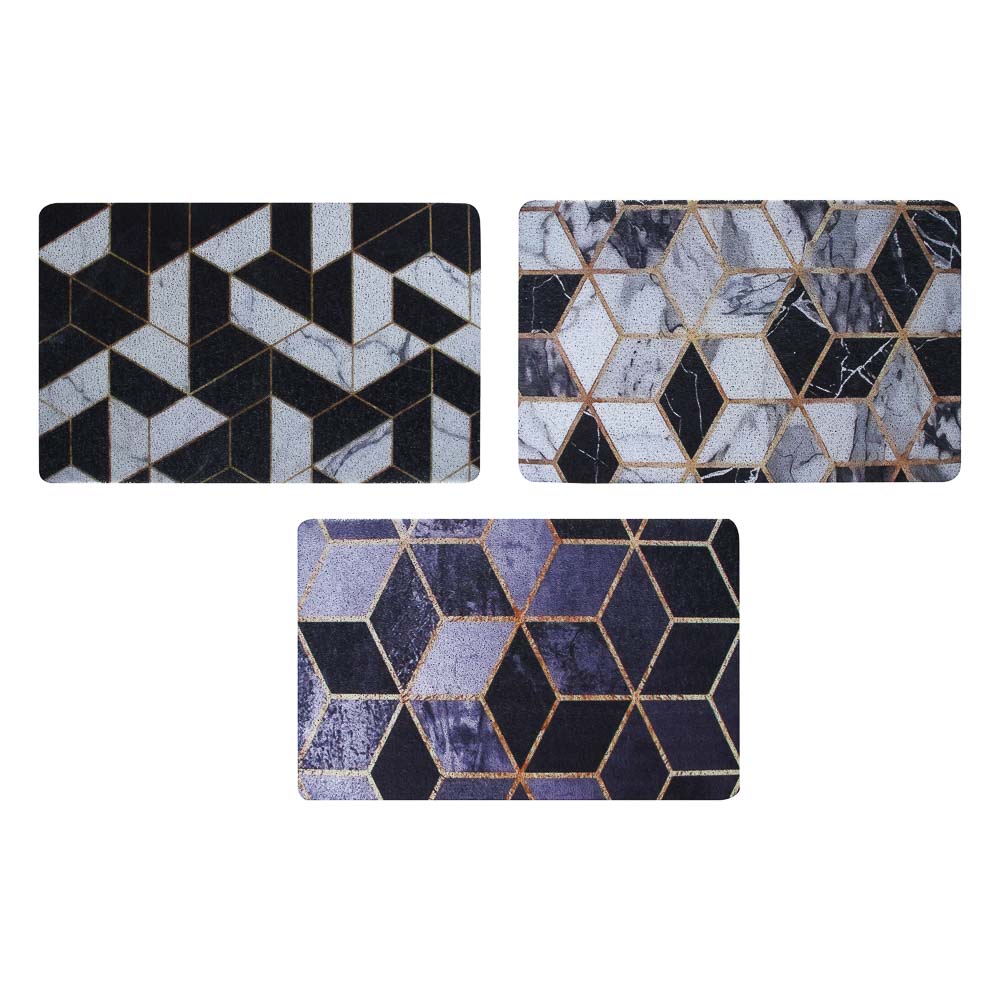 Коврик придверный тм VETTA Print, ПВХ, 44х74 см, 3 дизайна, резиновая подложка - #1