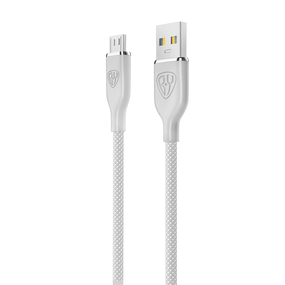 BY Кабель для зарядки Elite Micro USB, 3А, 1м, Быстрая зарядка QC3.0, 100см, серый - #3