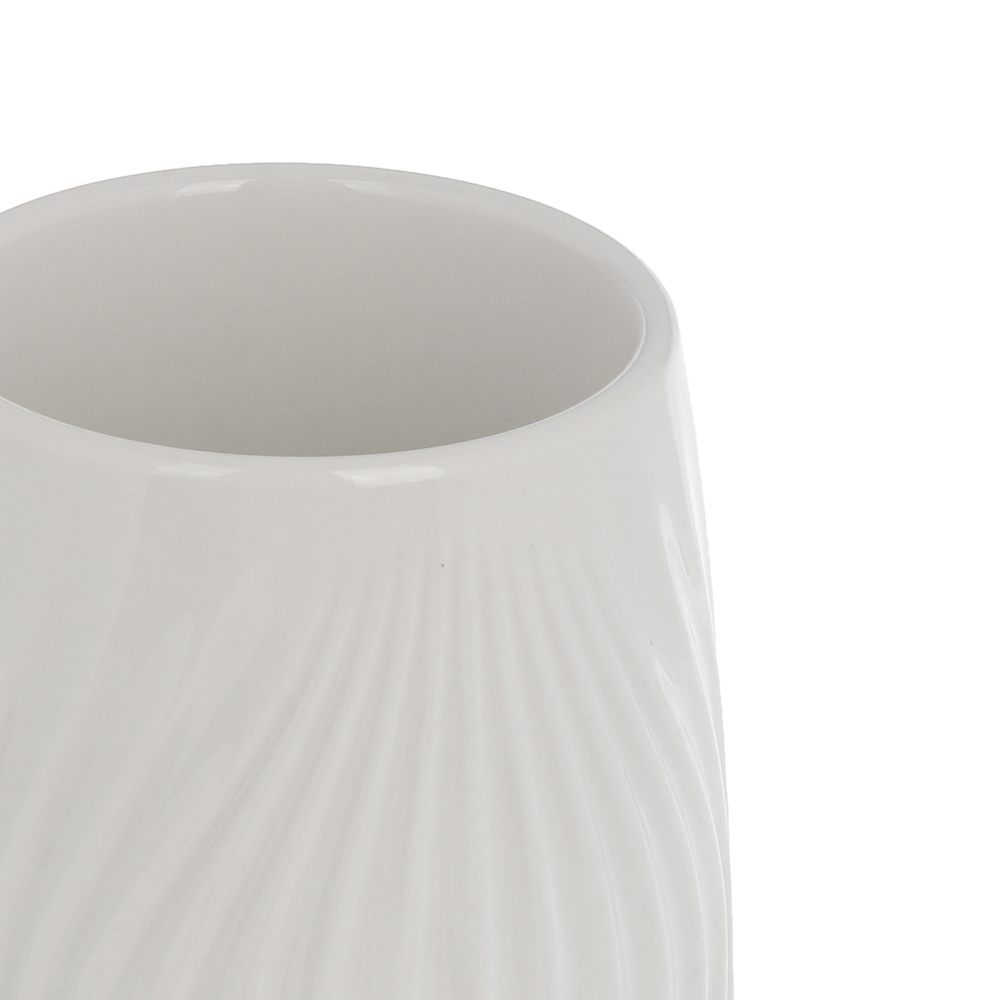 Стакан для ванной комнаты тм VETTA Тиволи, керамогранит, белый, 6,5x6,5x9,5см - #3