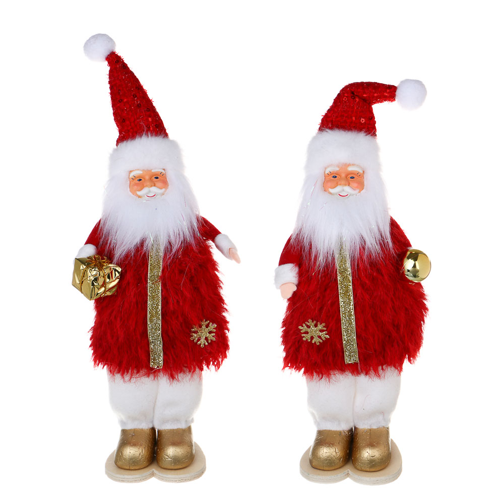 СНОУ БУМ Сувенир Санта 10x7x26 см, полиэстер, красный, 2 вида - #1