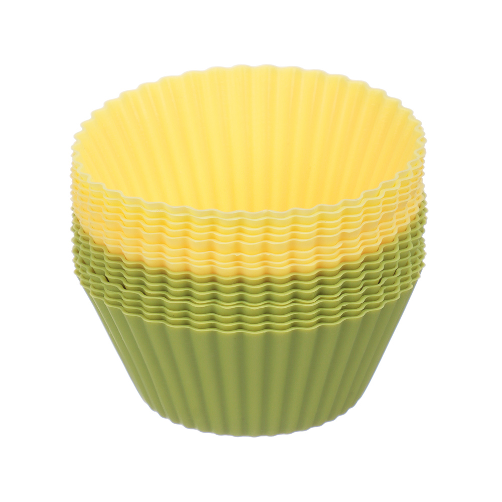 VETTA Набор форм силиконовых 16шт, 6,5x3,3см, "Кекс", 3 цвета - #6