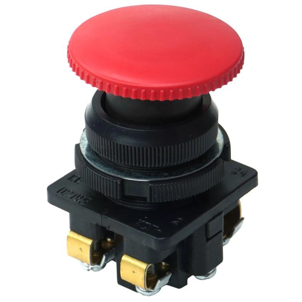 Выключатель кнопочный КЕ-021 У3 исп.2 1НО+1НЗ гриб без фиксации 10А IP40 660В красн. Электротехник ET511659