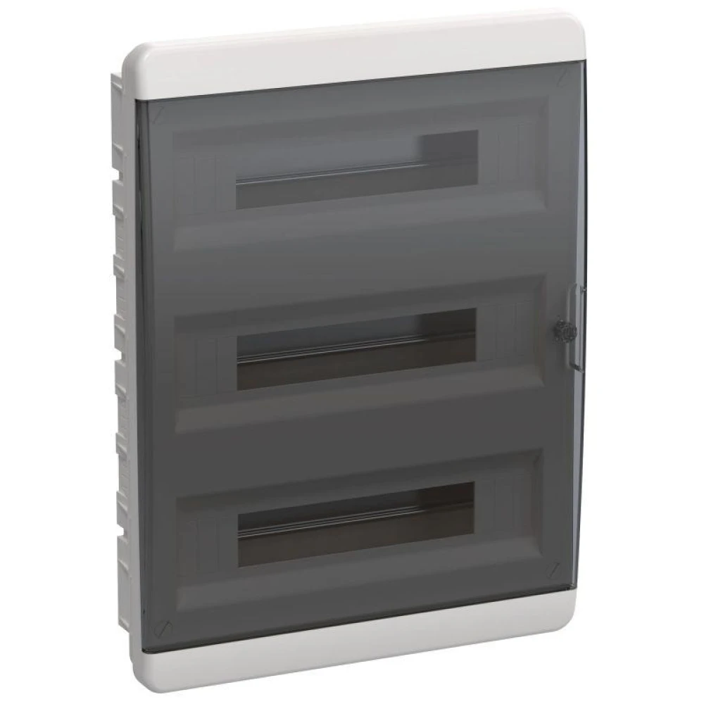 Корпус ЩРВ-П-54 TEKFOR IP41 черн. прозр. дверь пластик. IEK TF5-KP12-V-54-41-K01-K03