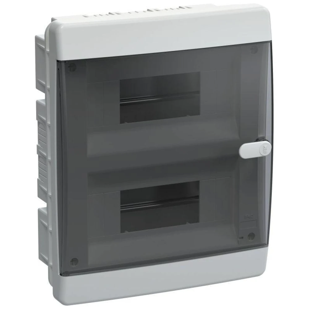 Корпус ЩРВ-П-18 UNION Compact IP41 черн. прозр. дверь пластик. IEK UIC-KP12-V-18-41-K01