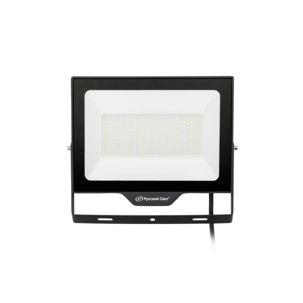 Прожектор светодиодный СДО FL 10 C 100W VW 865 BK CL 277х220х30мм 100Вт 6500К IP65 уличный черн. Русский Свет 15081023056