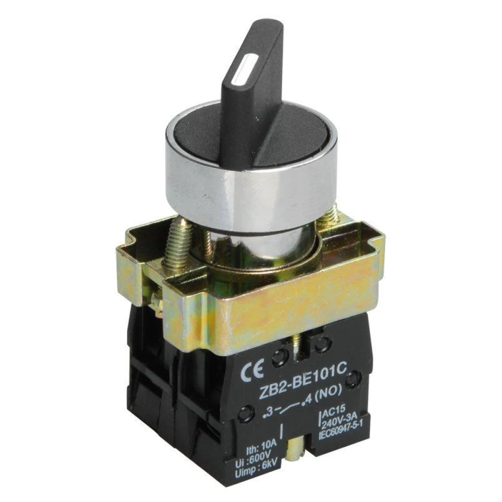 Переключатель LAY5-BD25 на 2 полож. 1НО+1НЗ черн. I-O станд. ручка KARAT IEK BSW60-BD-2-K02