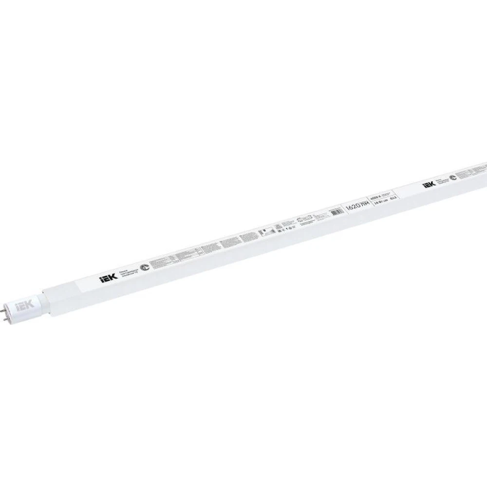 Лампа светодиодная 18Вт T8 линейная 4000К нейтр. бел. G13 230В IEK LLE-T8-18-230-40-G13