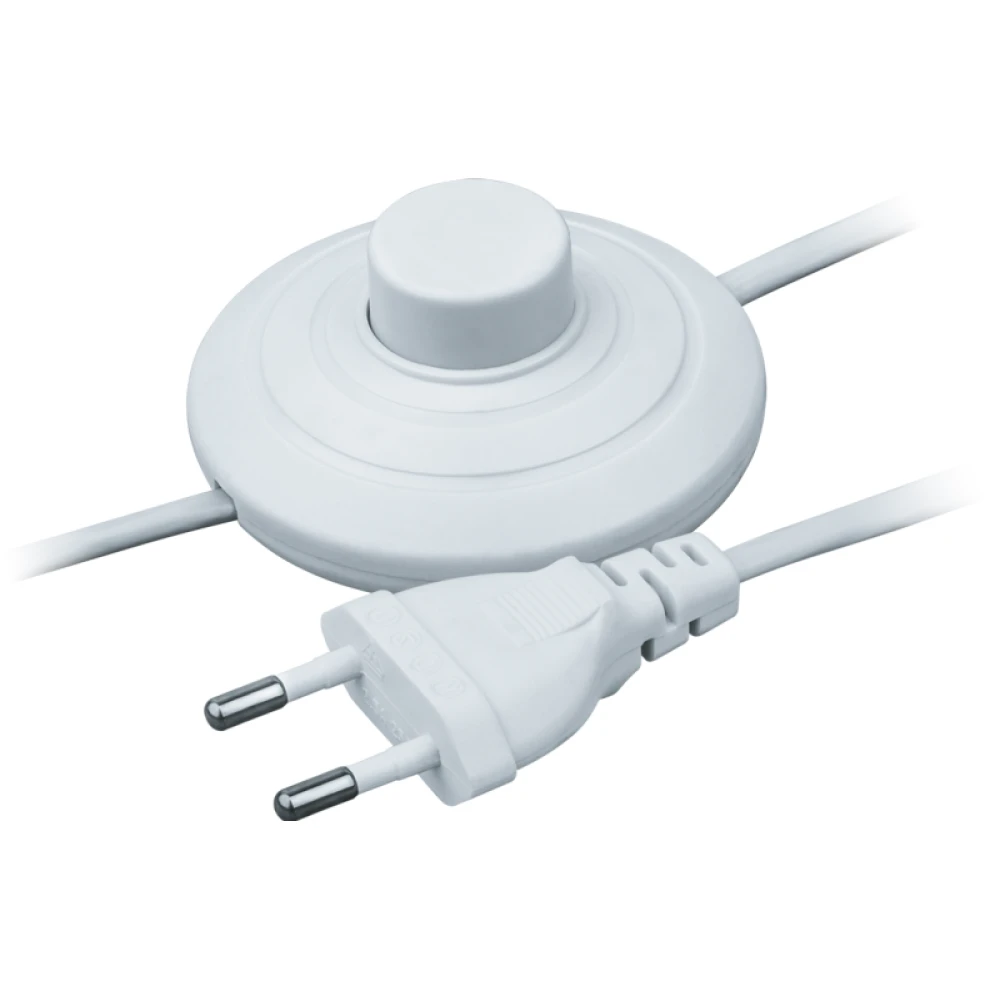Шнур 61 600 NPS-FS01-170-2х0.5-WH 1.7м с выкл. бел. Navigator 61600
