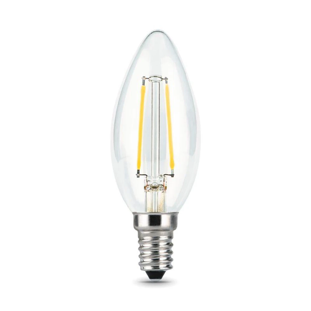 Лампа светодиодная филаментная Black Filament 9Вт свеча 4100К нейтр. бел. E14 710лм GAUSS 103801209