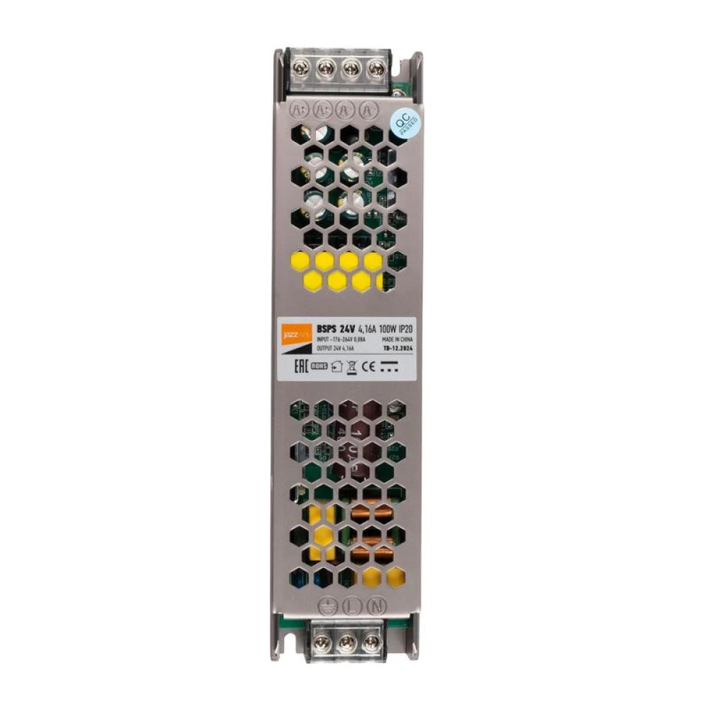 Блок питания для светодиодной ленты 100Вт 4.16А 24В IP20 BSPS метал. Pro JazzWay 5015555