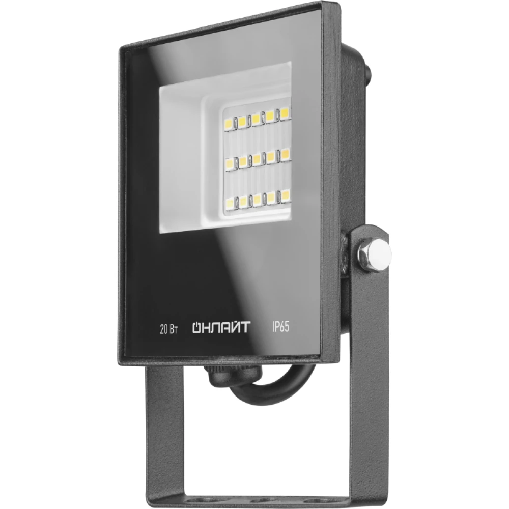 Прожектор светодиодный 61 946 OFL-20-4K-BL-IP65-LED 20Вт 4000К IP65 1600лм черн. ОНЛАЙТ 61946