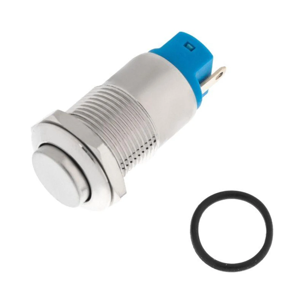 Кнопка антивандальная d12 без фикс. (2с) (ON)-OFF выпуклая (A12-B2) блист. Rexant 06-0339-A