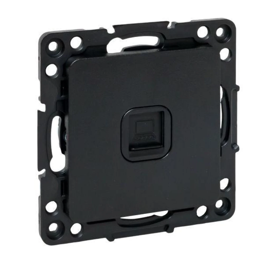 Розетка компьютерная 1-м Стокгольм RJ45 механизм черн. PROxima EKF EZK01-035-10
