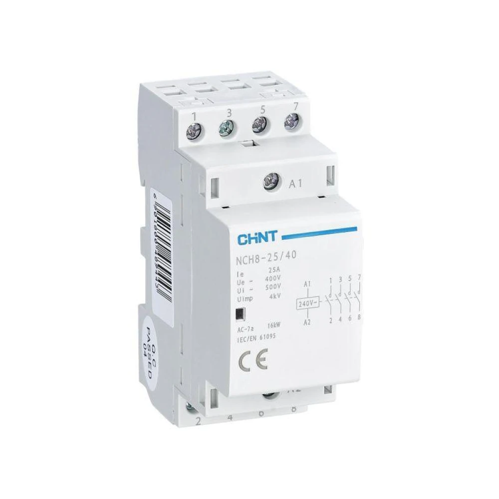 Контактор модульный NCH8-25/40 25А 4НО AC 220/230В 50Гц (R) CHINT 256089