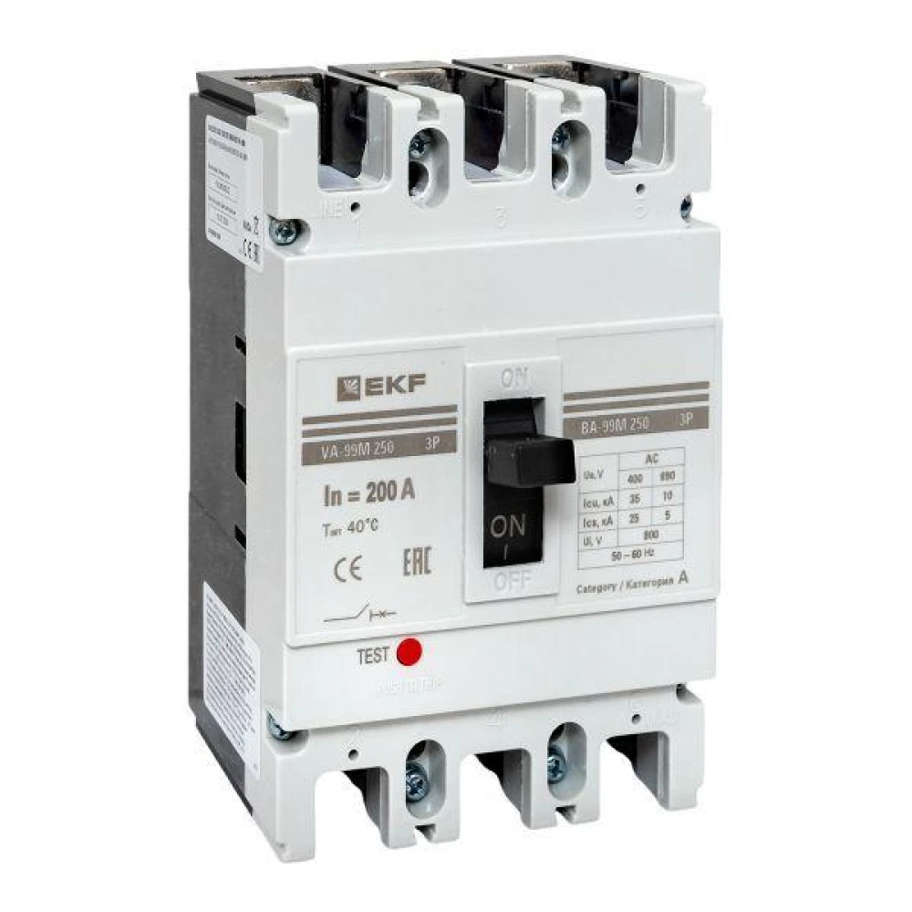 Выключатель автоматический 3п 250/200А 35кА ВА-99М PROxima EKF mccb99-250-200m
