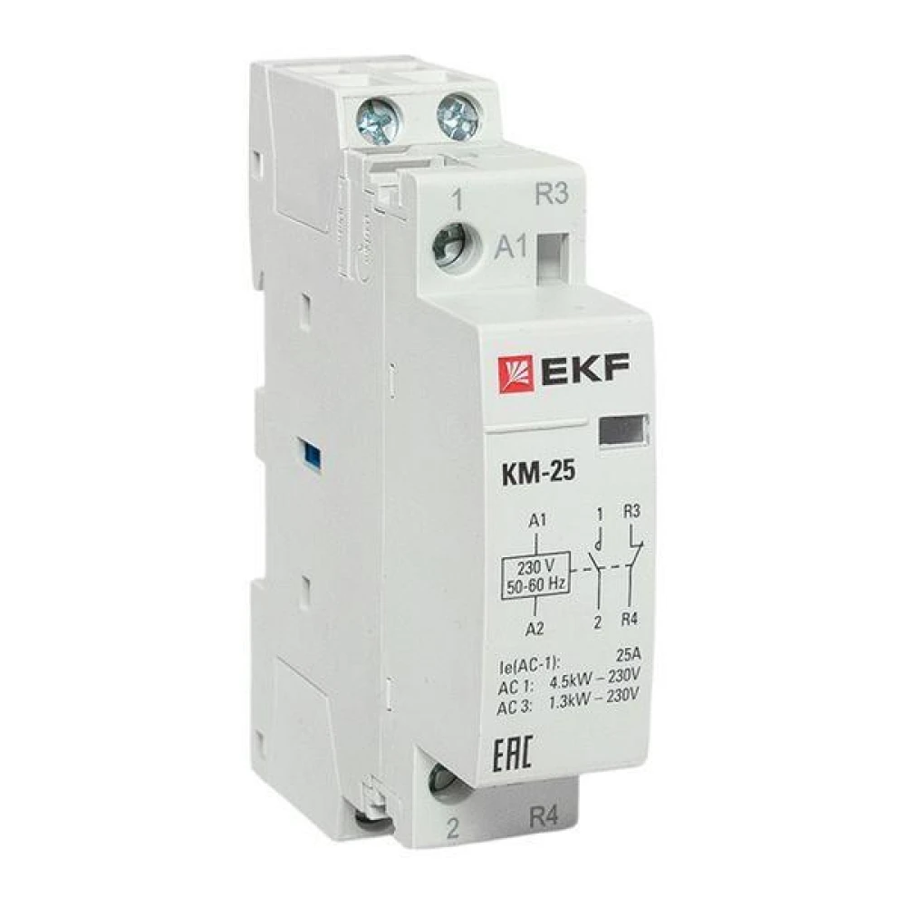 Контактор модульный КМ 25А NО+NC (1 мод.) EKF km-1-25-11