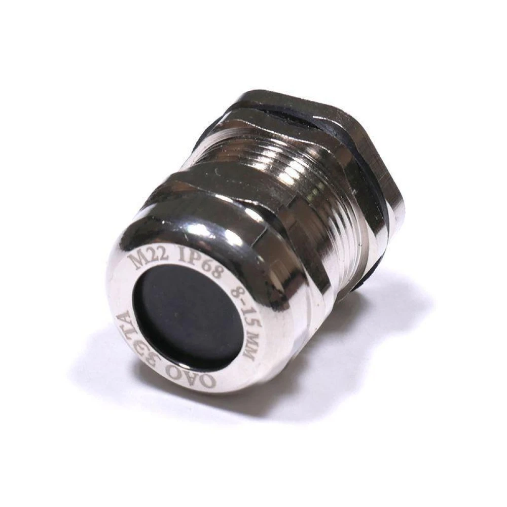 Ввод кабельный М22 IP68 d8-15мм латунь ГОФРОМАТИК zeta30113