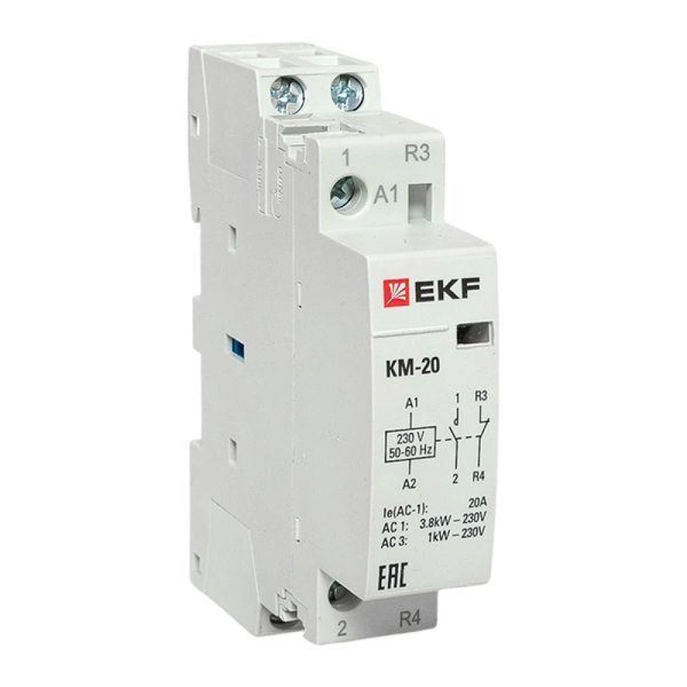 Контактор модульный КМ 20А NО+NC (1 мод.) EKF km-1-20-11