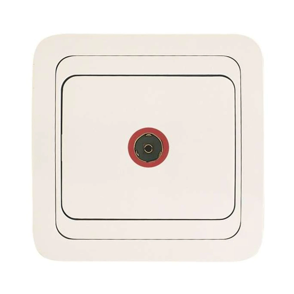 Розетка телевизионная TV 1-м СП Mimoza 16А IP20 бел./бел. Makel 12007