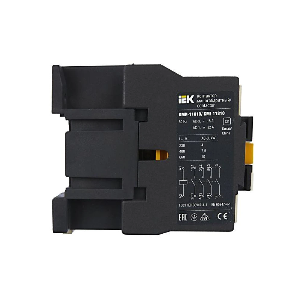 Контактор КМИ-11810 18А 230В/АС3 1НО KARAT IEK KKM11-018-230-10