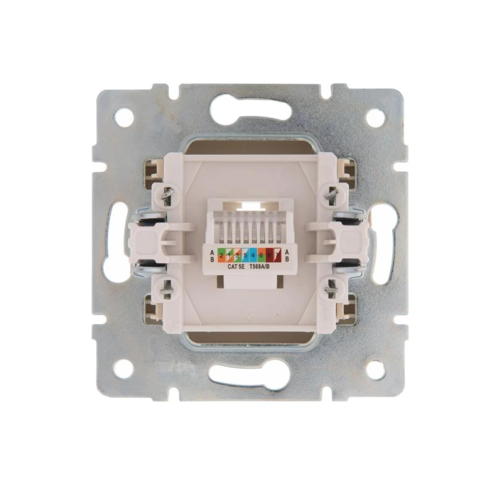 Розетка компьютерная 1-м СП Karina RJ45 механизм крем. LEZARD 707-0388-139