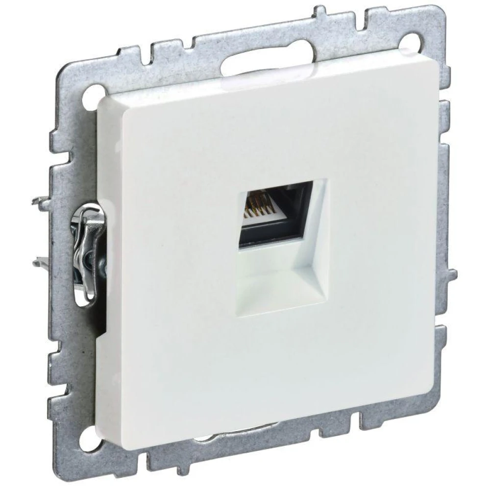 Розетка компьютерная СП RJ45 кат.5E BRITE РК10-БрЖ механизм жемчуж. IEK BR-K10-1-K36