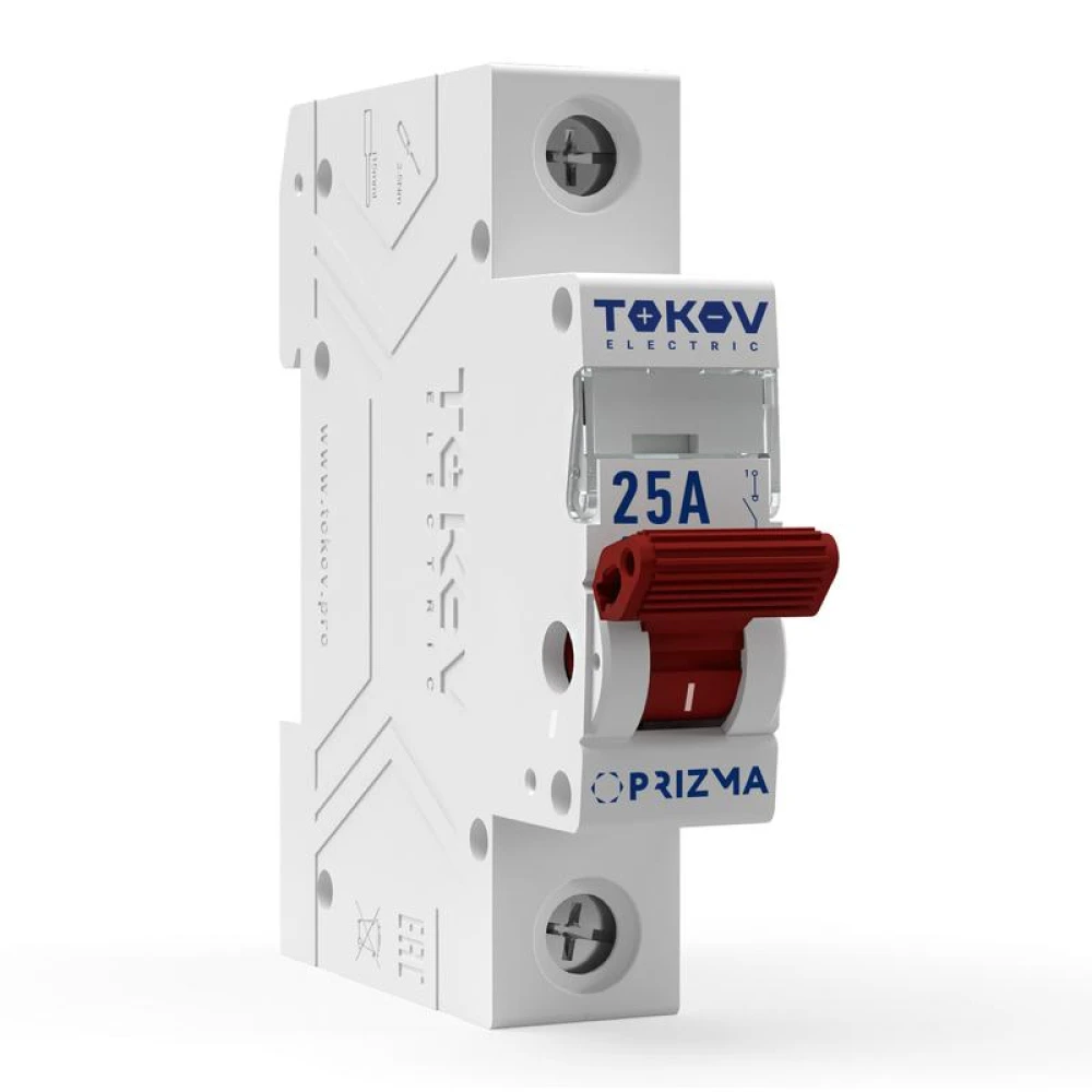 Выключатель нагрузки модульный 1п 25А PRIZMA TOKOV Electric TKE-PZ60-MDSI-1-25