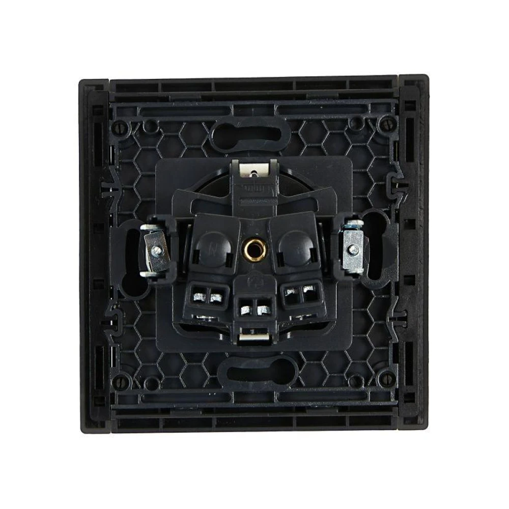 Розетка СП FORTE&PIANO FP315 16А с заземл. защ. шторки винт. крепл. сер. IEK FP-R14-16-K03