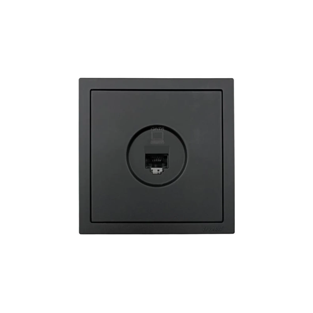 Розетка компьютерная 1-мест. СП ZIMA IP20 черн. бархат LEZARD 704-4288-140