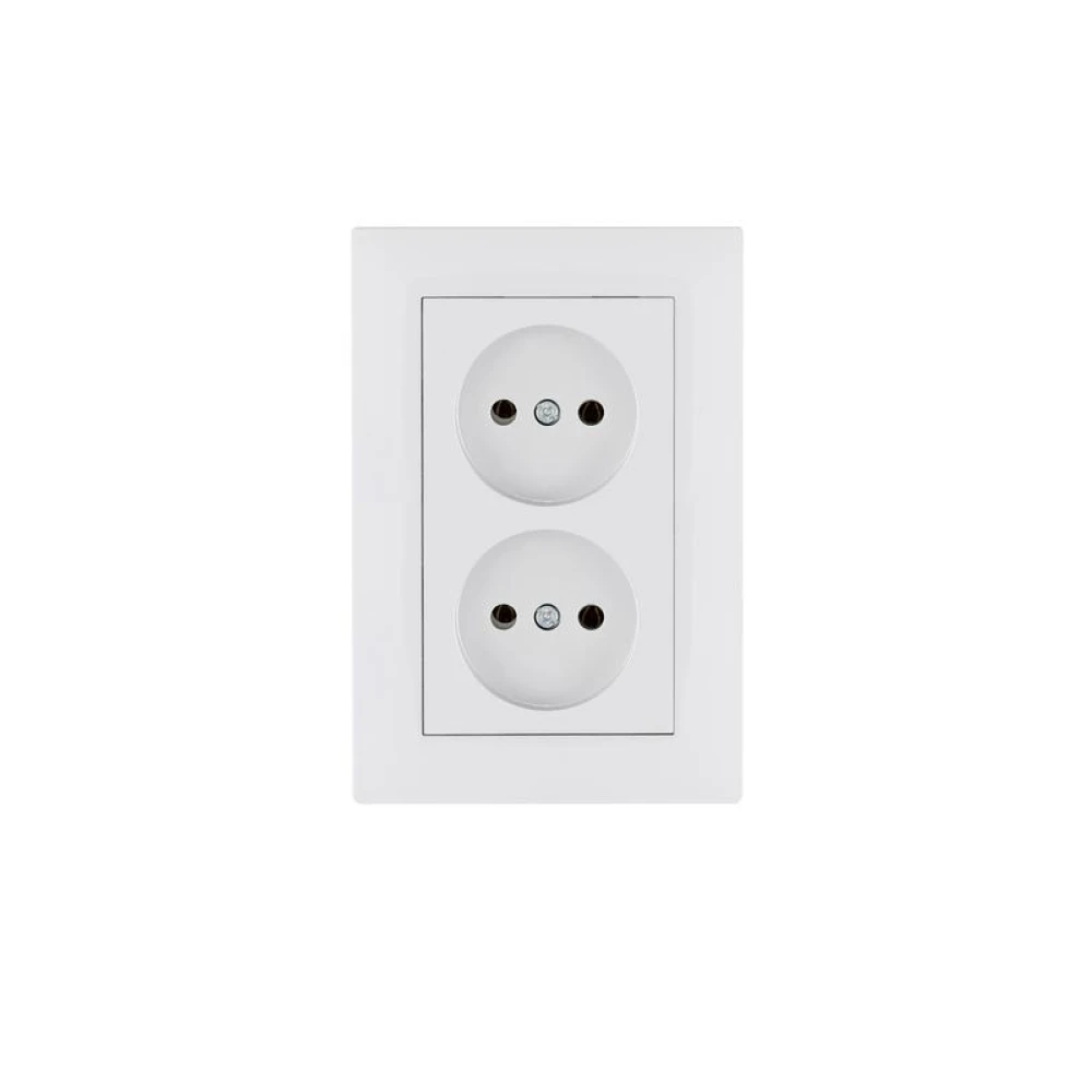 Розетка 2-я Karea RIZZ без заземл. бел. Makel 88001017