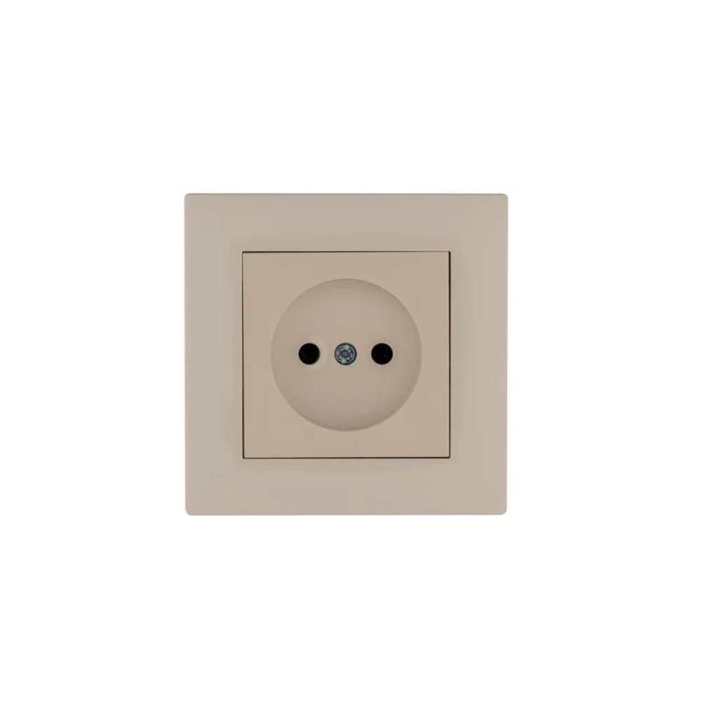 Розетка 1-м Karea RIZZ без заземл. крем Makel 88010022