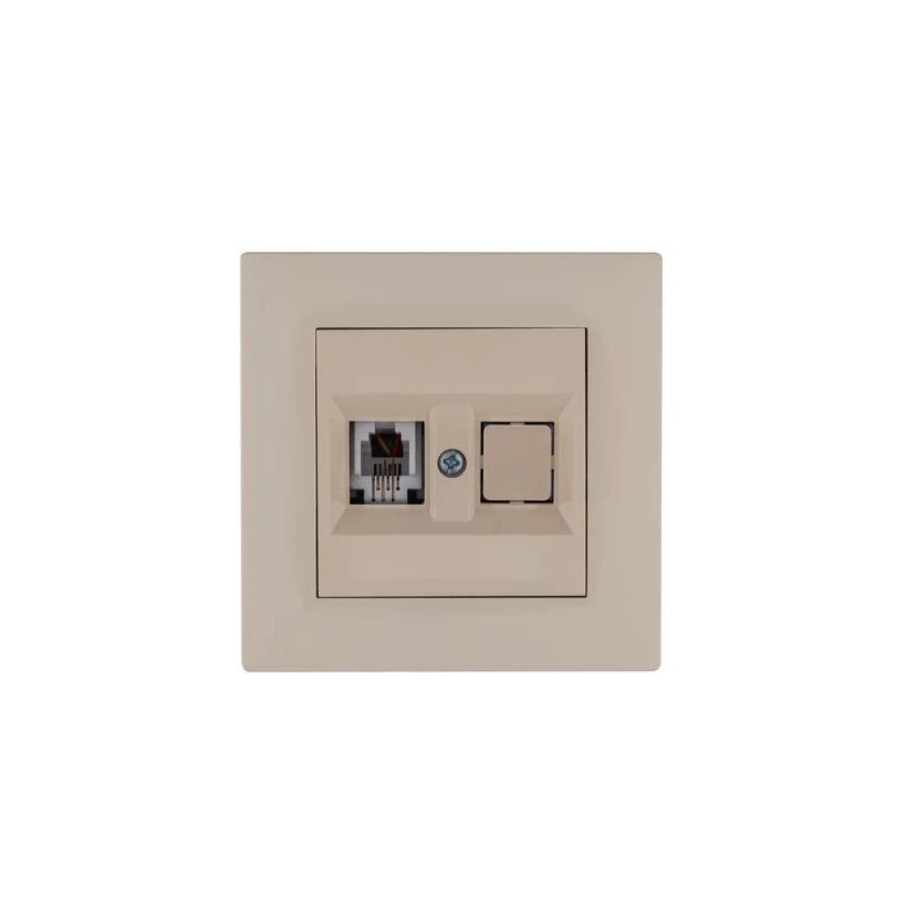 Розетка компьютерная CAT 5+гнездо Karea RIZZ крем Makel 88010035