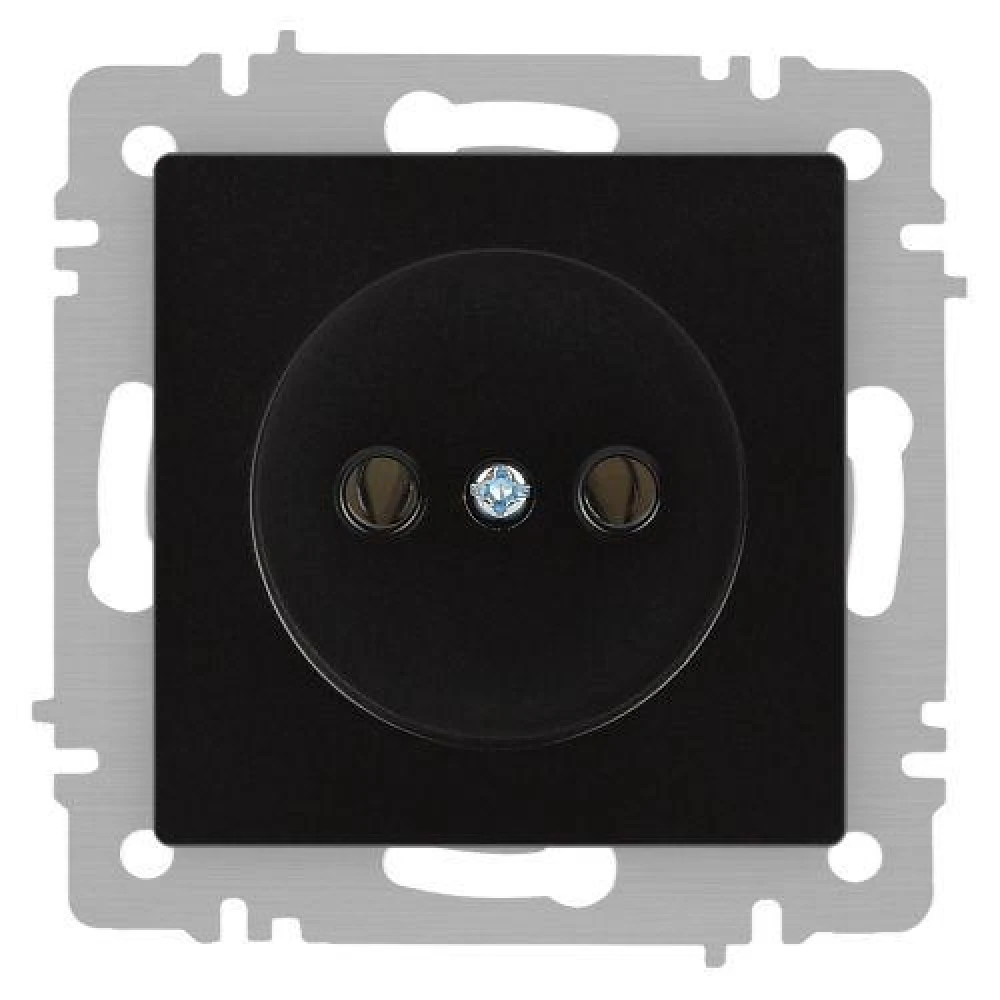 Розетка 1-м СП Accent 6-201-05 16А IP20 250В 2P антрацит Intro Б0063665