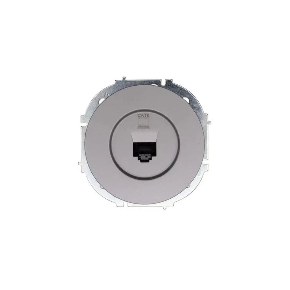 Розетка компьютерная СП OSEN RJ45 кат.6 механизм сер. матов. LEZARD 743-7488-140