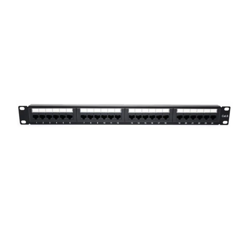Патч-панель 19 1U кат.6 неэкранир. 24 порта RJ45 Dual IDC TOKOV ELECTRIC TKE-PP-6-1U-24P-UTP