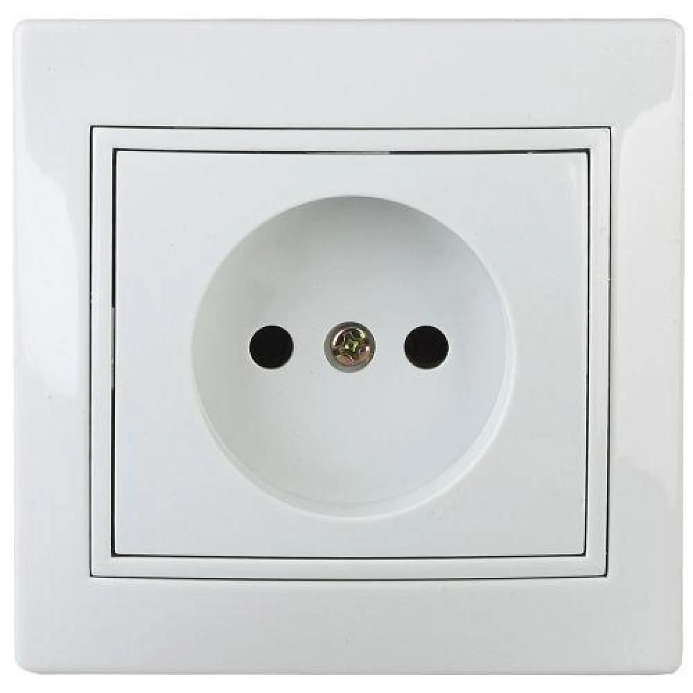 Розетка 1-м СП Plano 1-201-01 16А IP20 250В 2P бел. Intro Б0053859