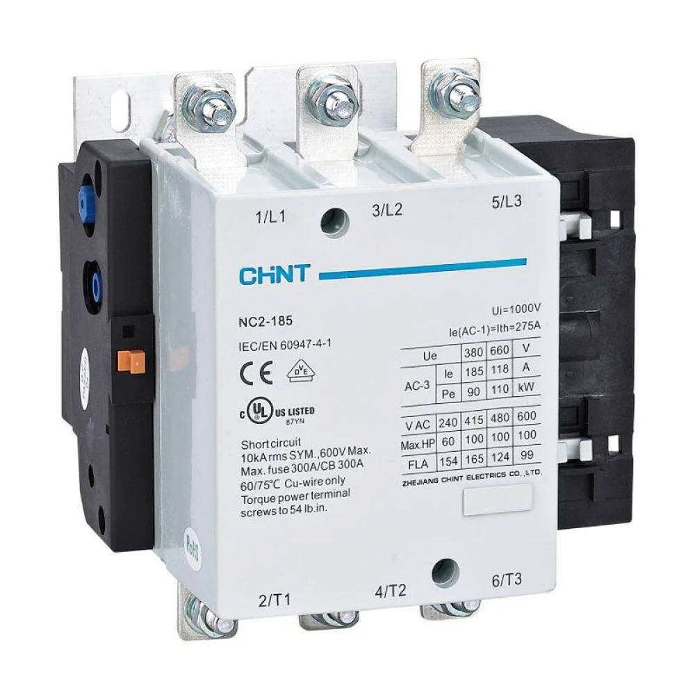 Контактор NC2-185 185А кат. 220-240В AC AC-3 (R) CHINT 671435