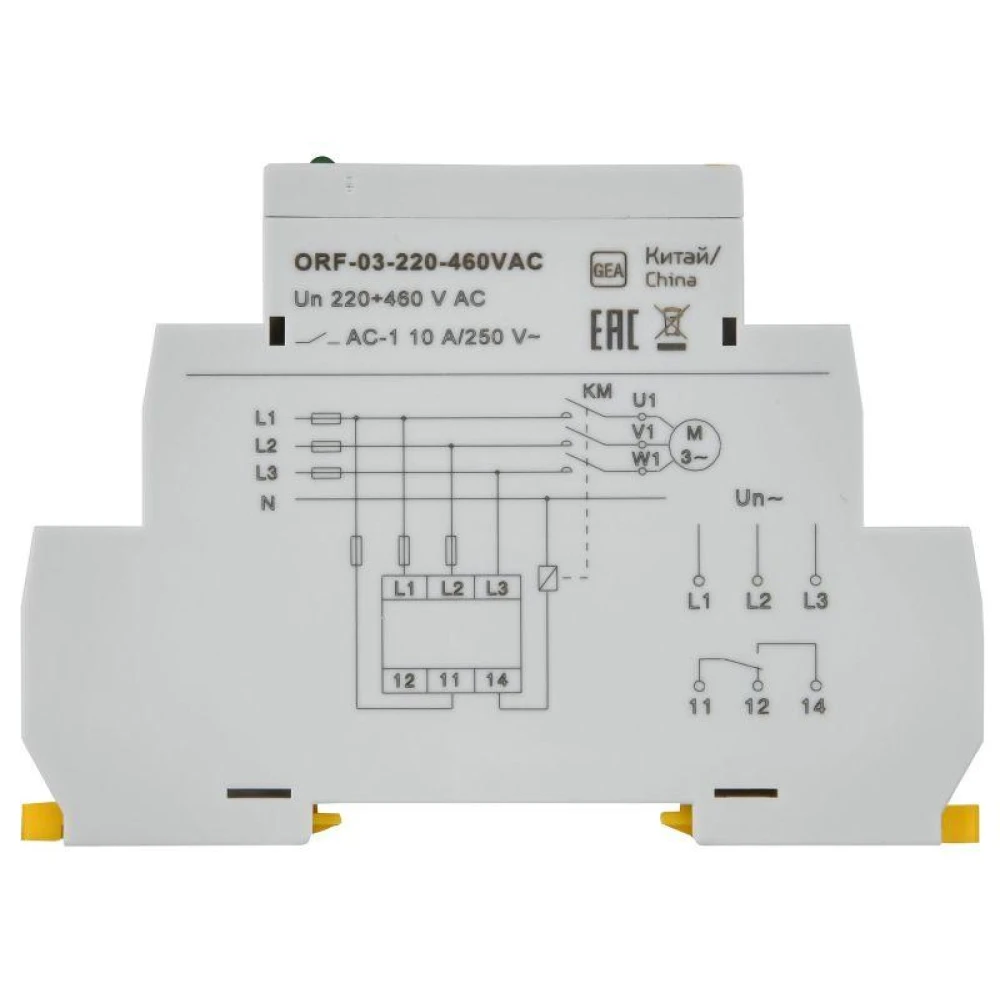 Реле фаз ORF 03 3ф 220-460В AC IEK ORF-03-220-460VAC