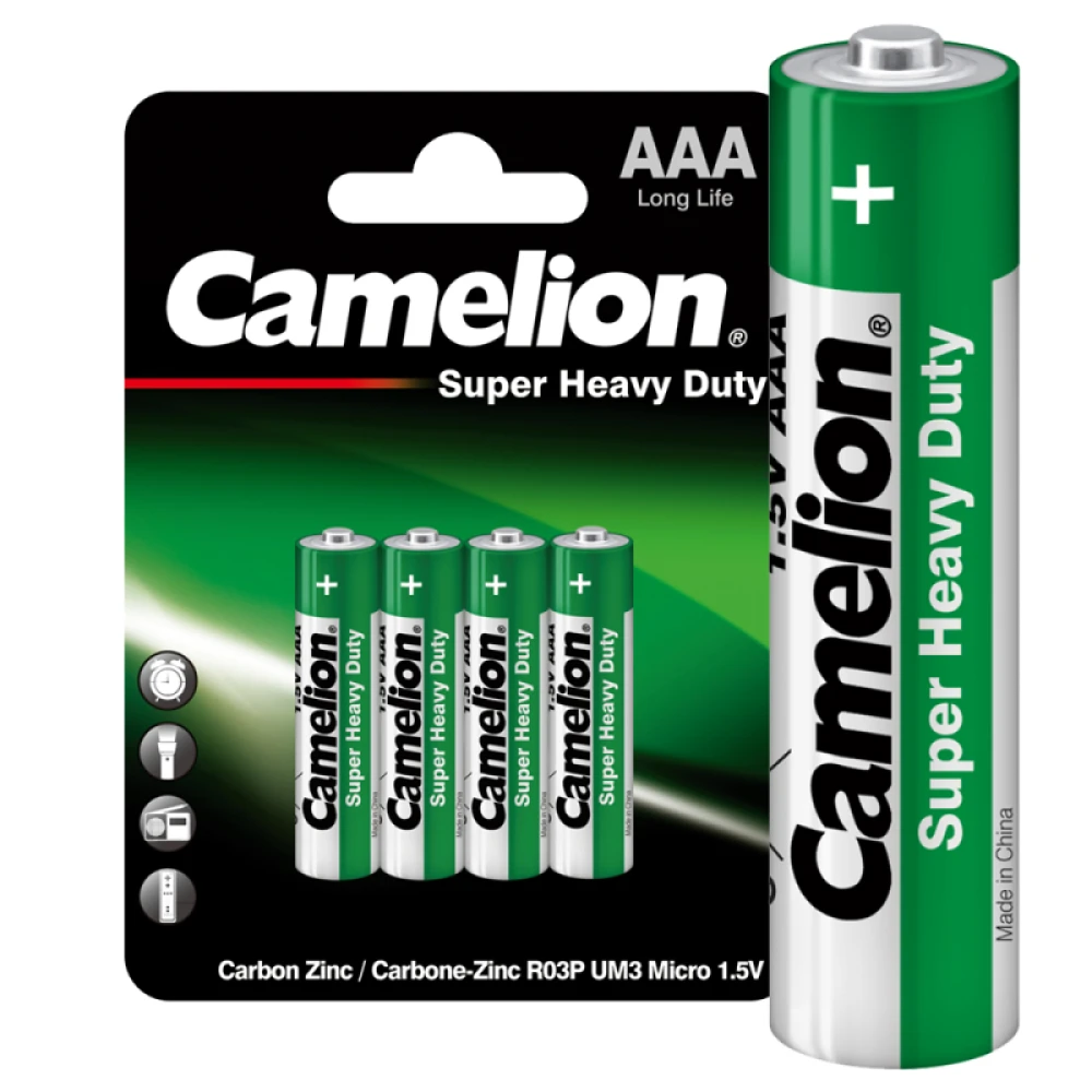 Элемент питания солевой AAA/R03 BL-4 (блист.4шт) Camelion 1668